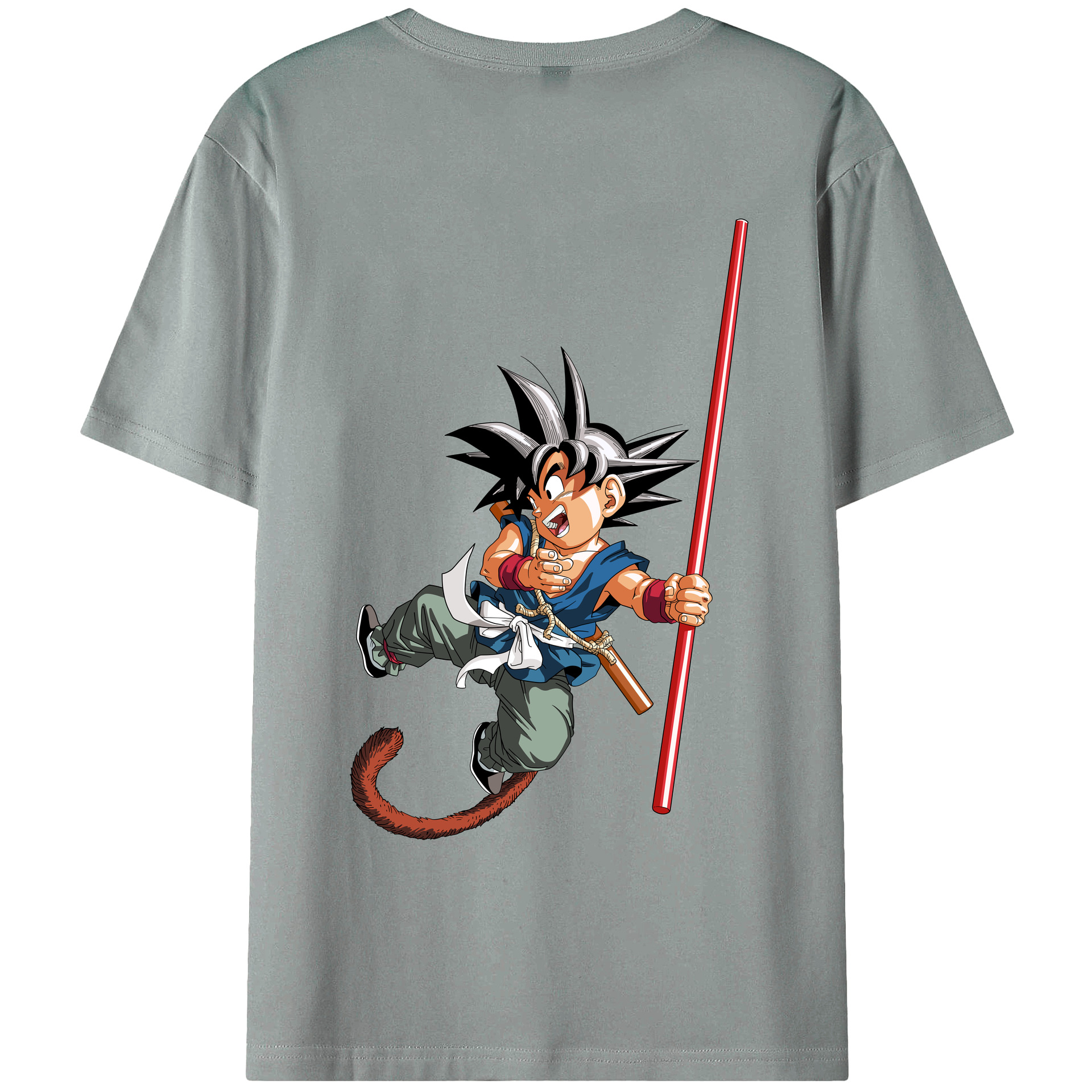 （画像用） ドラゴンボール 孫悟空（そん ごくう）Son Goku カカロット DRAGON BALL Kakarotto 綿100％ メンズ半袖Tシャツ（バックプリント） 通気性